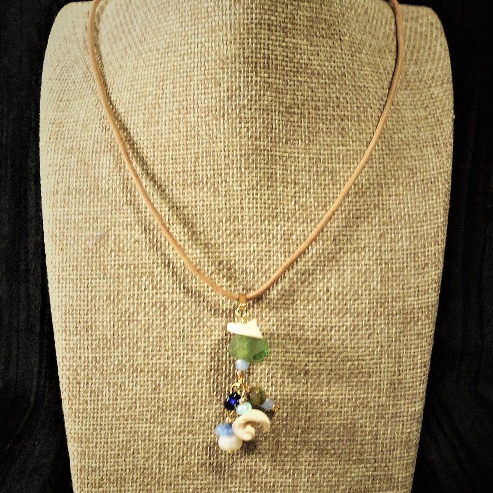 necklace glass shell beads